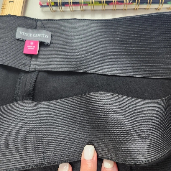 Vince Camuto Black Side Zip Front Pleated Pants Size 12 - Picture 4 of 13